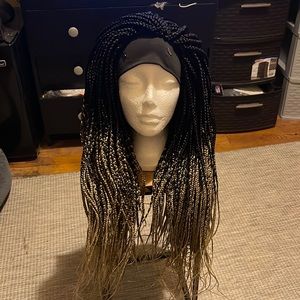 Handcrafted custom made ombre braided headband wig